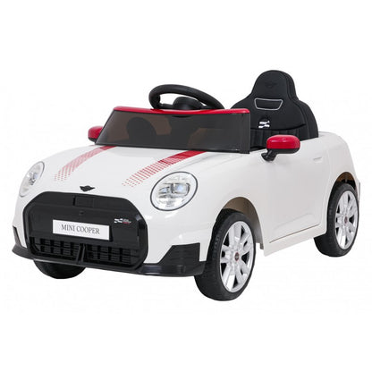 Auto Elettrica per Bambini Mini Cooper 12V con Telecomando Bianca