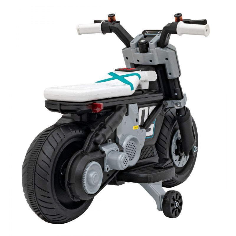 Moto Elettrica per Bambini Future 88 con Rotelle Bianca