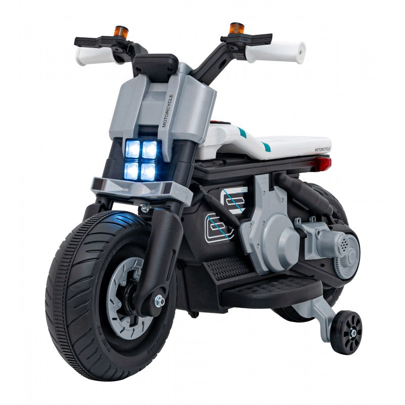 Moto Elettrica per Bambini Future 88 con Rotelle Bianca