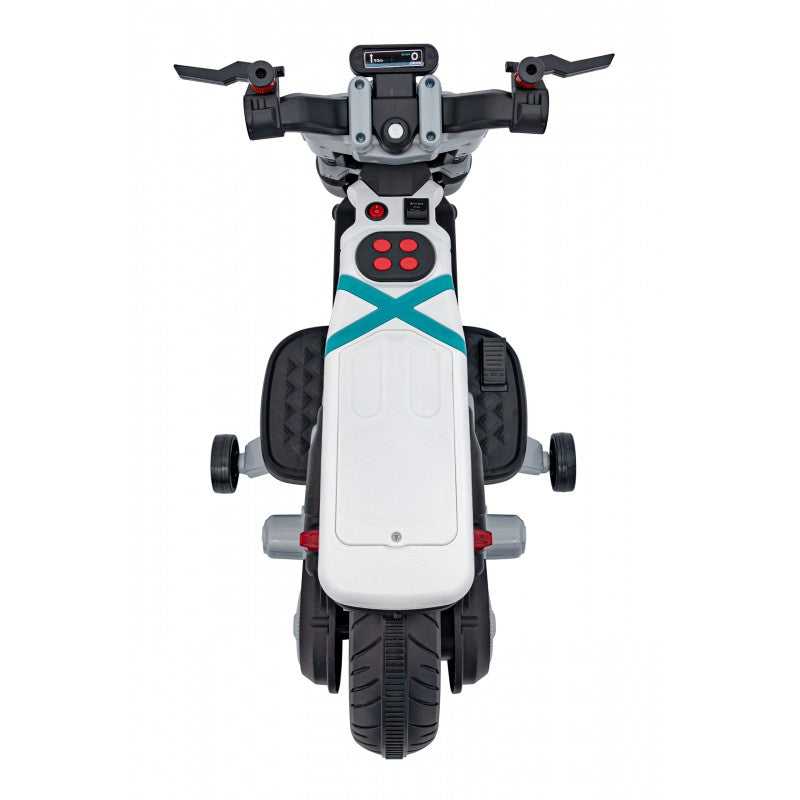 Moto Elettrica per Bambini Future 88 con Rotelle Bianca