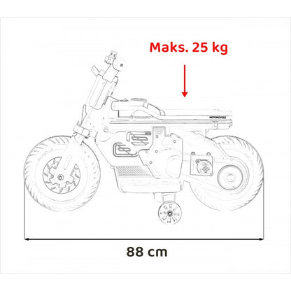 Moto Elettrica per Bambini Future 88 con Rotelle Bianca