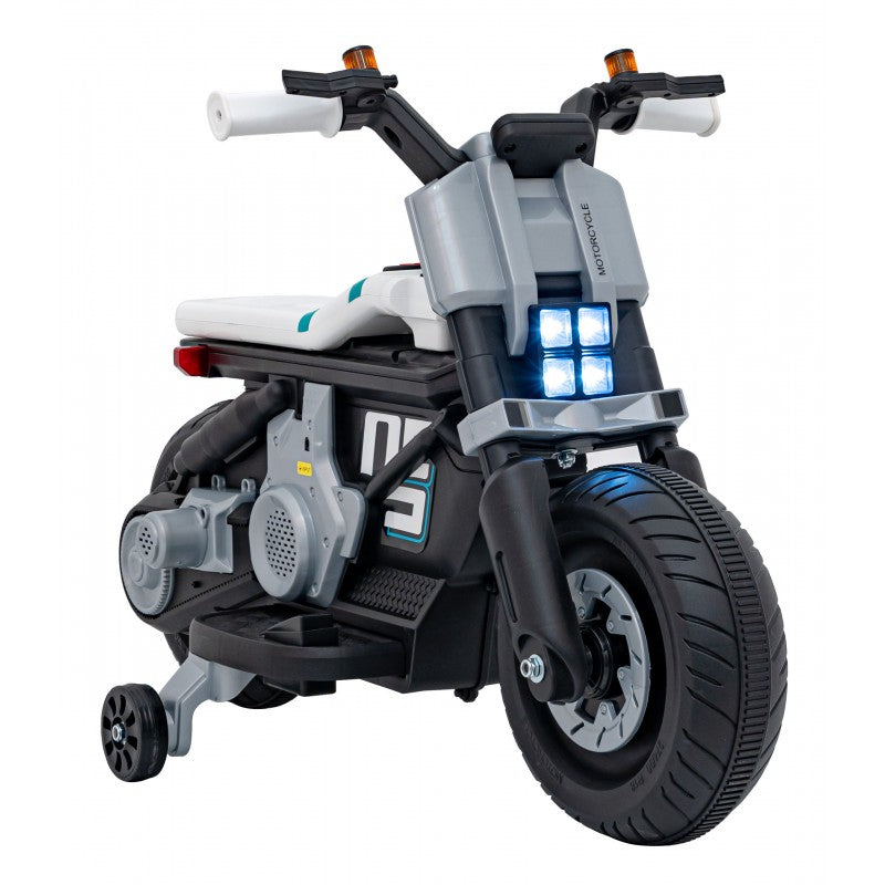 Moto Elettrica per Bambini Future 88 con Rotelle Bianca