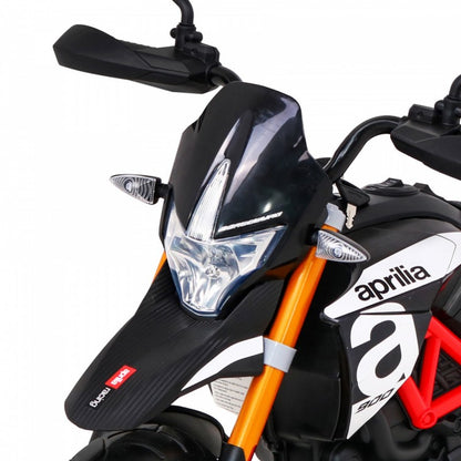 Moto Elettrica per Bambini Aprilia con Rotelle Nera