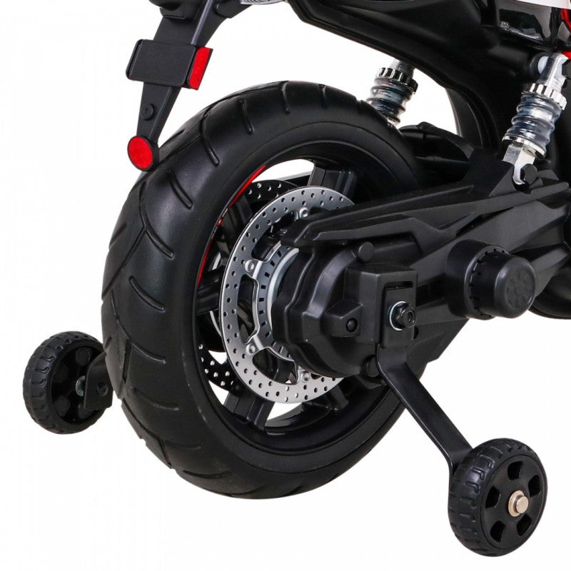 Moto Elettrica per Bambini Aprilia con Rotelle Nera