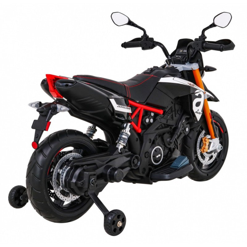 Moto Elettrica per Bambini Aprilia con Rotelle Nera