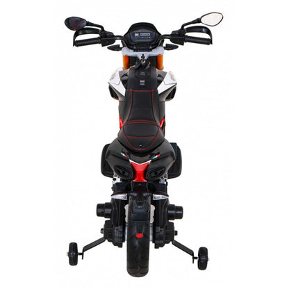 Moto Elettrica per Bambini Aprilia con Rotelle Nera