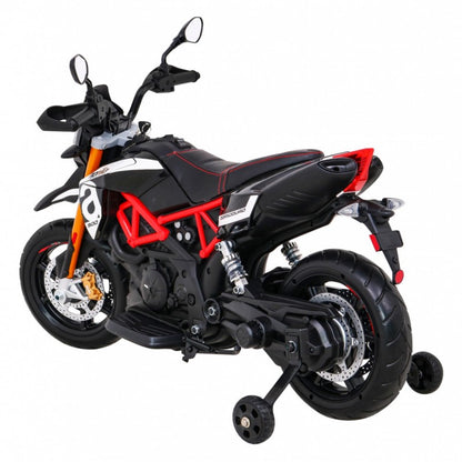 Moto Elettrica per Bambini Aprilia con Rotelle Nera