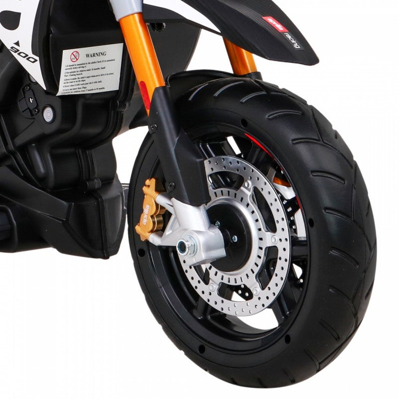 Moto Elettrica per Bambini Aprilia con Rotelle Nera