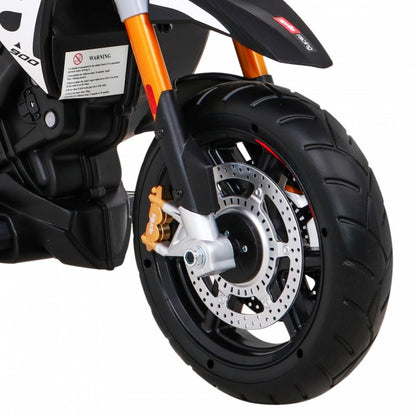 Moto Elettrica per Bambini Aprilia con Rotelle Nera