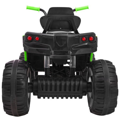 Quad Elettrico per Bambini ATV con Retromarcia Nero e Verde