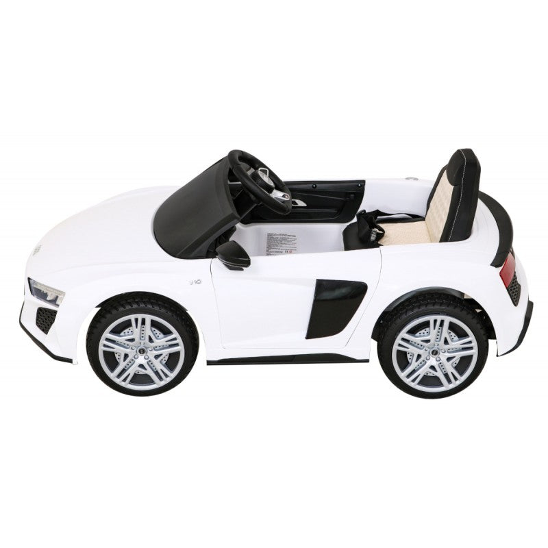 Auto Elettrica per Bambini Audi R8 12V con Telecomando Bianca
