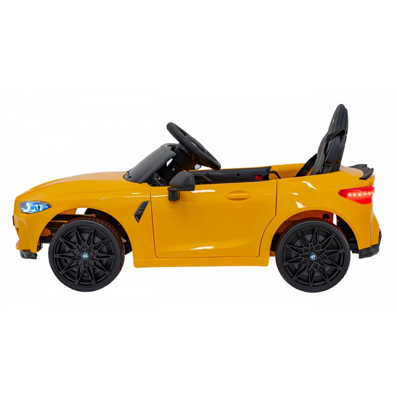 Auto Elettrica per Bambini BMW M4 12V con Telecomando Gialla