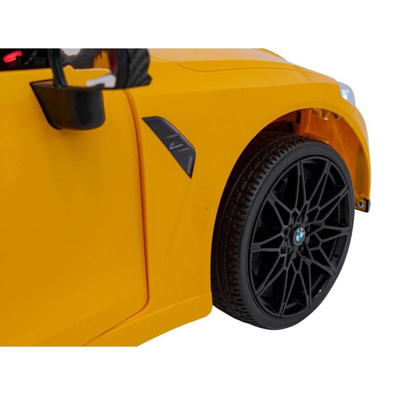 Auto Elettrica per Bambini BMW M4 12V con Telecomando Gialla