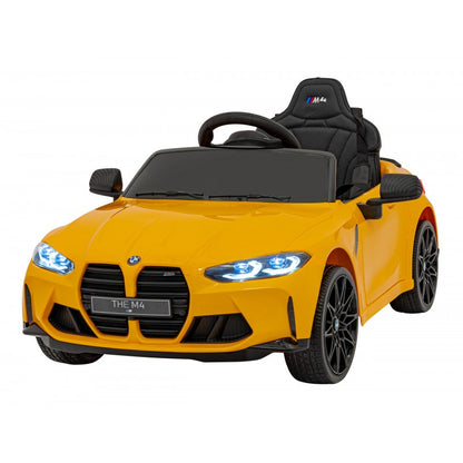 Auto Elettrica per Bambini BMW M4 12V con Telecomando Gialla