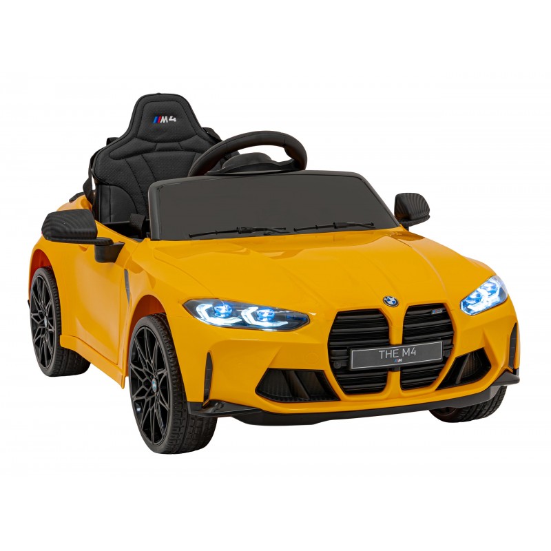 Auto Elettrica per Bambini BMW M4 12V con Telecomando Gialla