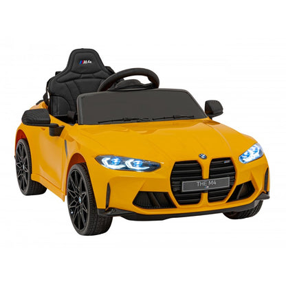 Auto Elettrica per Bambini BMW M4 12V con Telecomando Gialla