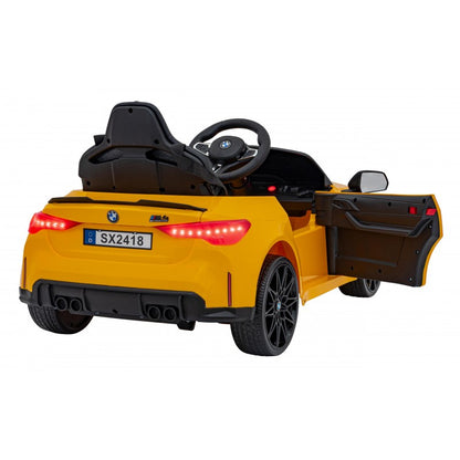 Auto Elettrica per Bambini BMW M4 12V con Telecomando Gialla