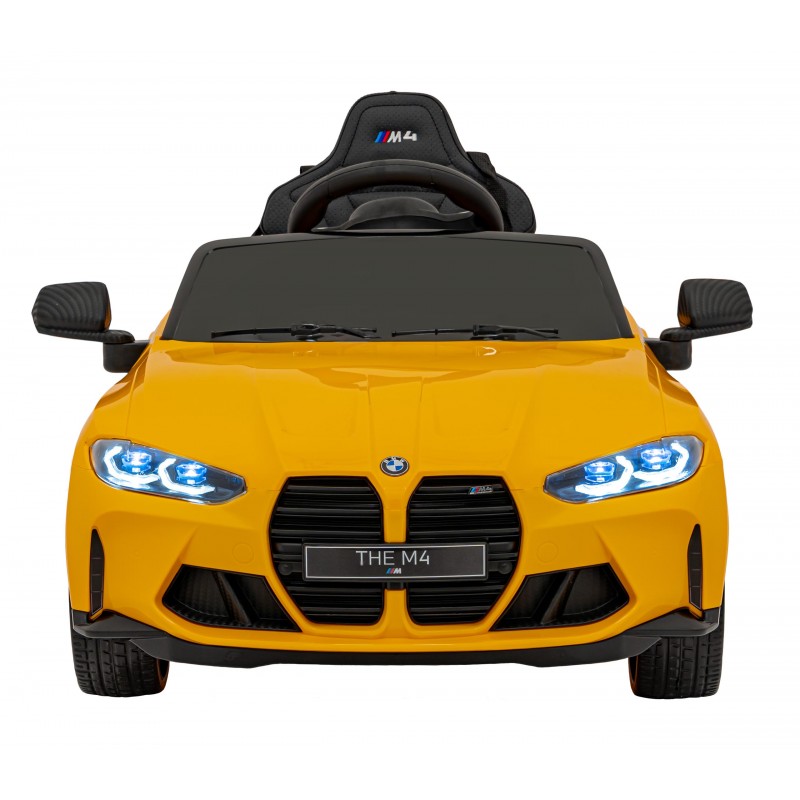 Auto Elettrica per Bambini BMW M4 12V con Telecomando Gialla