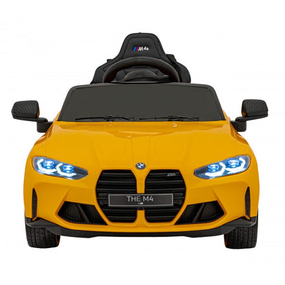 Auto Elettrica per Bambini BMW M4 12V con Telecomando Gialla
