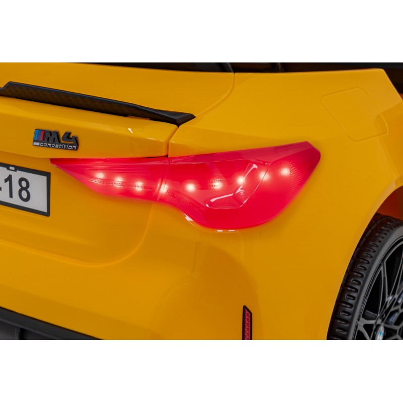 Auto Elettrica per Bambini BMW M4 12V con Telecomando Gialla