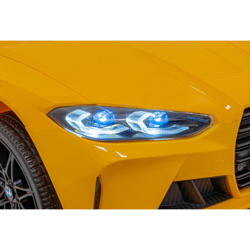 Auto Elettrica per Bambini BMW M4 12V con Telecomando Gialla