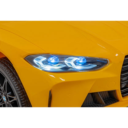 Auto Elettrica per Bambini BMW M4 12V con Telecomando Gialla