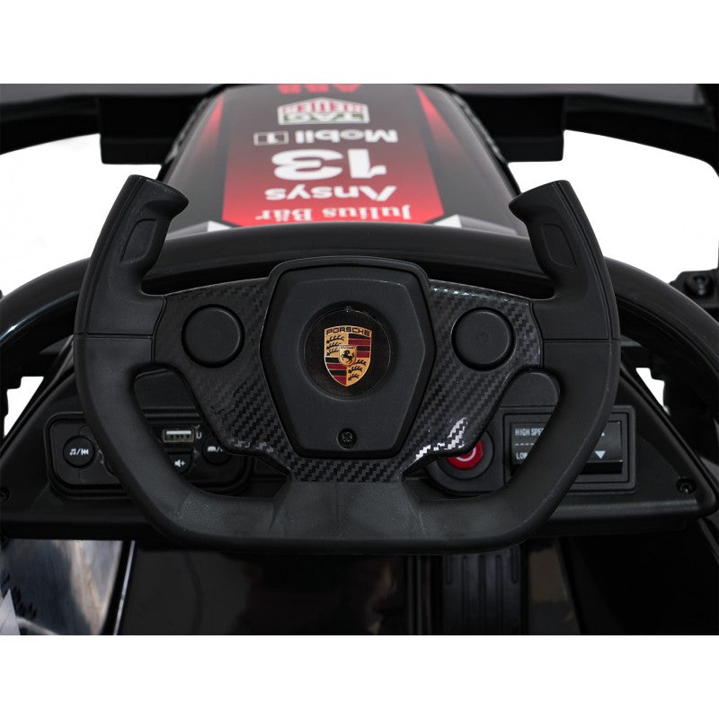 Auto Elettrica per Bambini Porsche Formula E 12V con Telecomando Rossa