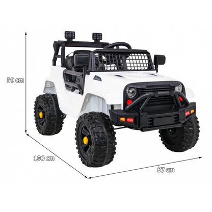 Auto Elettrica per Bambini Jeep Dark Night 4x4 12V con Telecomando Bianca