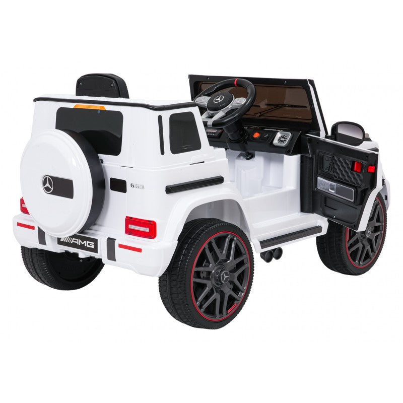 Auto Elettrica per Bambini Mercedes G63 AMG 4x4 12V con Telecomando Bianca