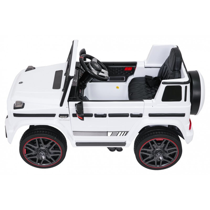 Auto Elettrica per Bambini Mercedes G63 AMG 4x4 12V con Telecomando Bianca