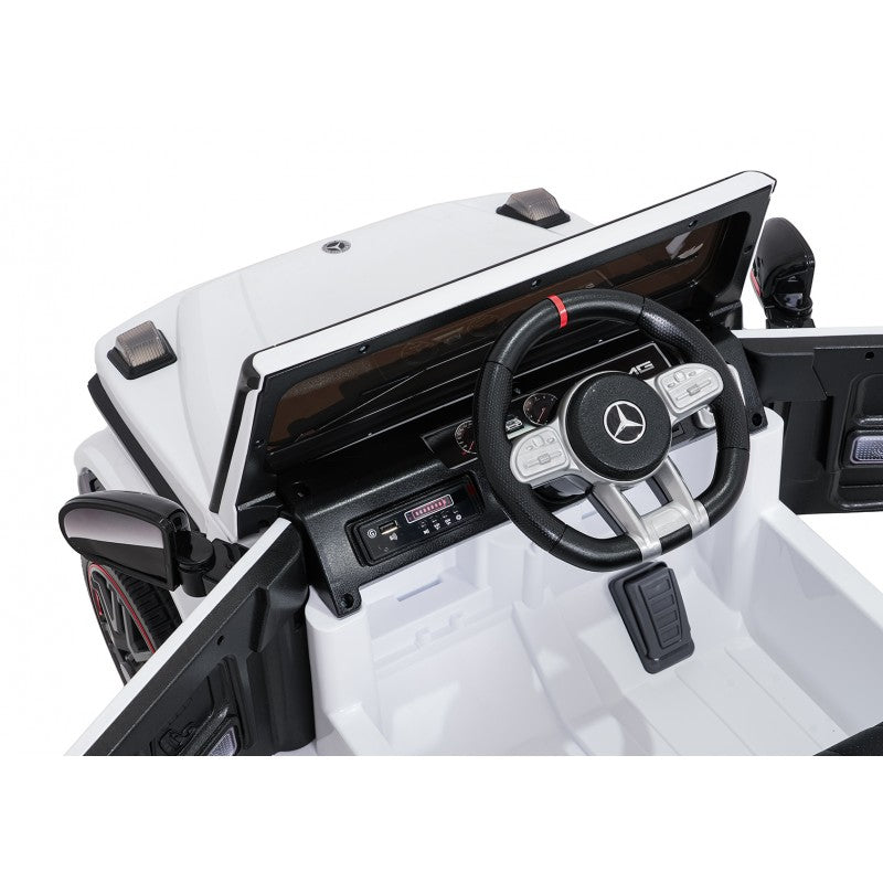 Auto Elettrica per Bambini Mercedes G63 AMG 4x4 12V con Telecomando Bianca