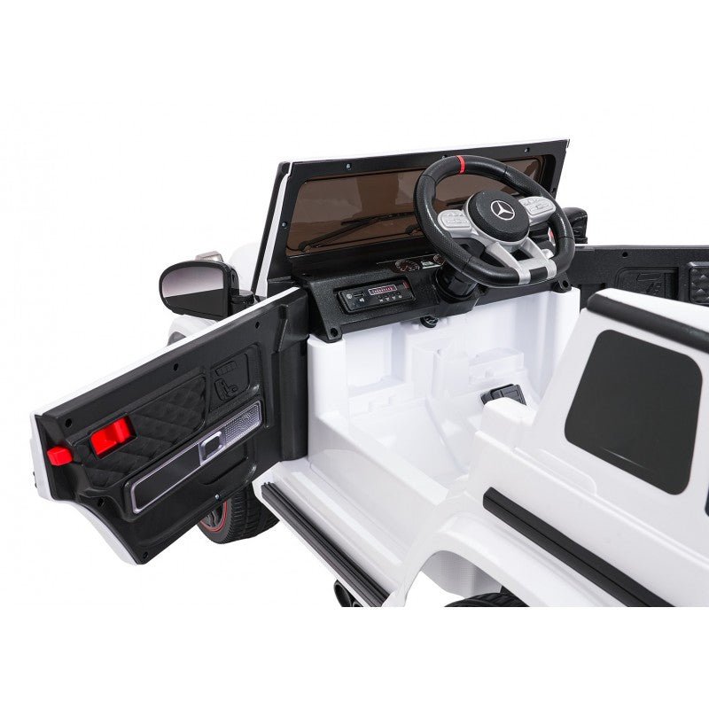 Auto Elettrica per Bambini Mercedes G63 AMG 4x4 12V con Telecomando Bianca