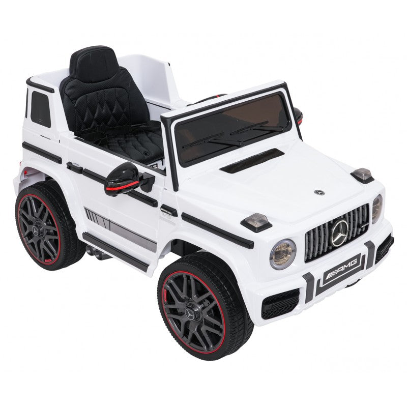 Auto Elettrica per Bambini Mercedes G63 AMG 4x4 12V con Telecomando Bianca