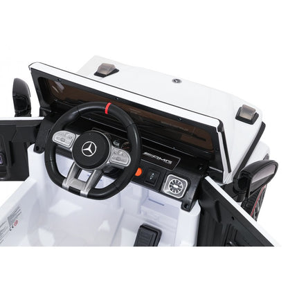 Auto Elettrica per Bambini Mercedes G63 AMG 4x4 12V con Telecomando Bianca