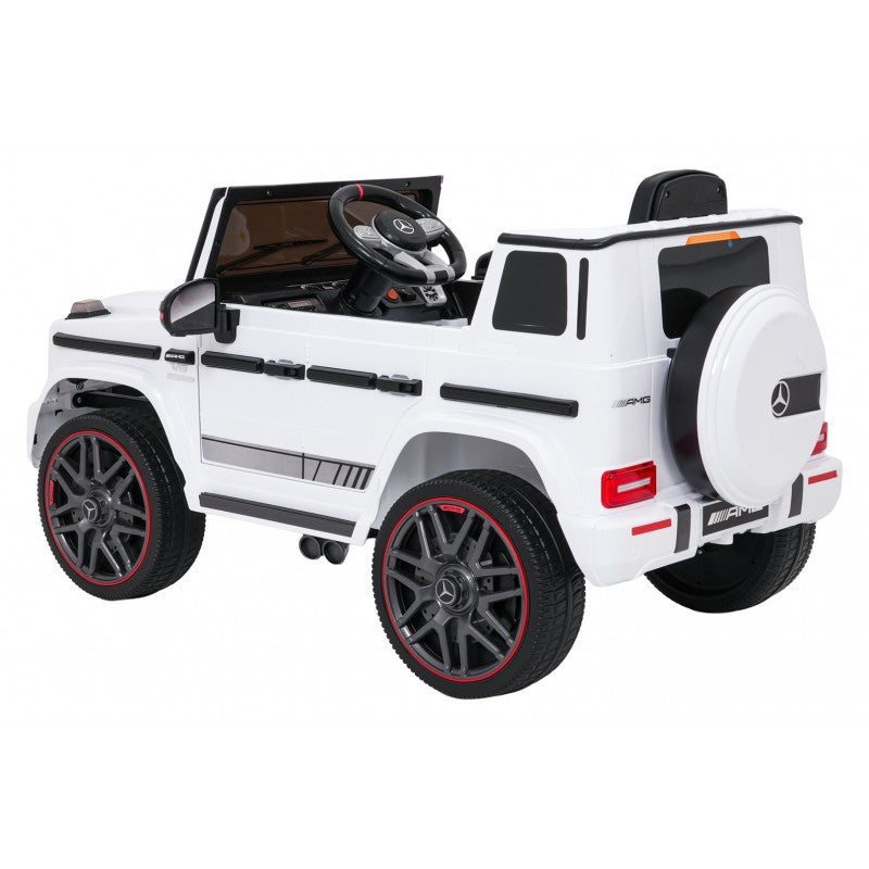 Auto Elettrica per Bambini Mercedes G63 AMG 4x4 12V con Telecomando Bianca