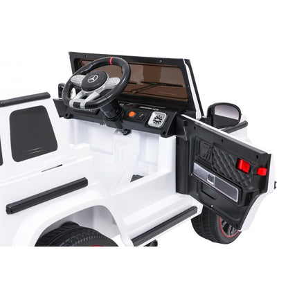 Auto Elettrica per Bambini Mercedes G63 AMG 4x4 12V con Telecomando Bianca