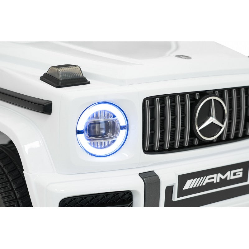 Auto Elettrica per Bambini Mercedes G63 AMG 4x4 12V con Telecomando Bianca