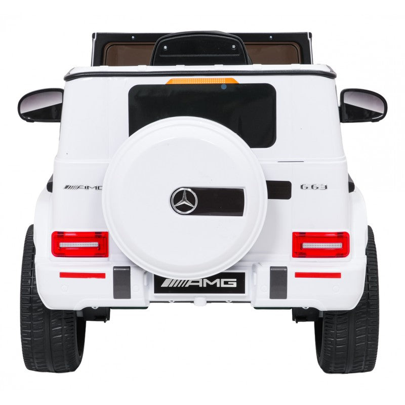 Auto Elettrica per Bambini Mercedes G63 AMG 4x4 12V con Telecomando Bianca
