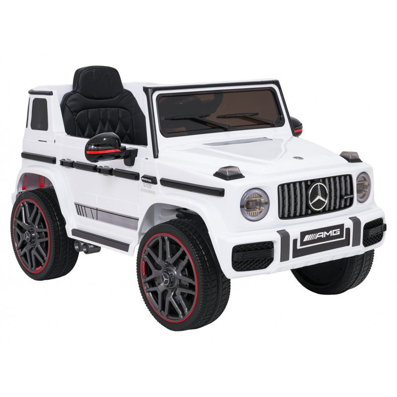 Auto Elettrica per Bambini Mercedes G63 AMG 4x4 12V con Telecomando Bianca