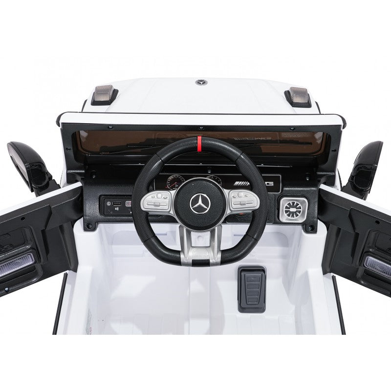 Auto Elettrica per Bambini Mercedes G63 AMG 4x4 12V con Telecomando Bianca