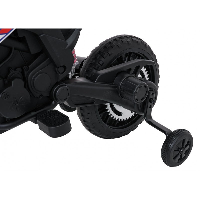 Moto Cross Elettrica per Bambini Aprilia RX con Rotelle Bianca