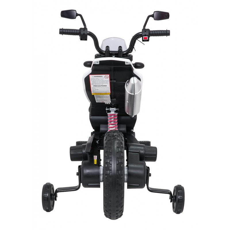 Moto Cross Elettrica per Bambini Aprilia RX con Rotelle Bianca