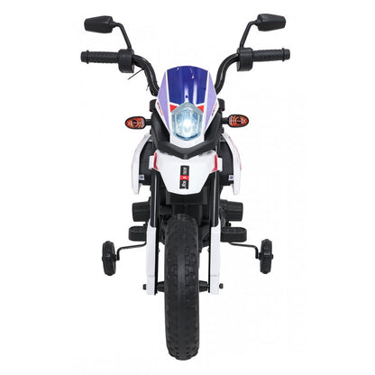 Moto Cross Elettrica per Bambini Aprilia RX con Rotelle Bianca