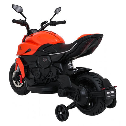 Moto Elettrica per Bambini Ducati Diavel x Bentley con Rotelle Arancione