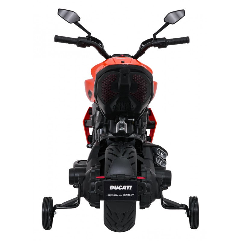 Moto Elettrica per Bambini Ducati Diavel x Bentley con Rotelle Arancione