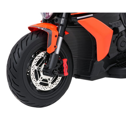 Moto Elettrica per Bambini Ducati Diavel x Bentley con Rotelle Arancione