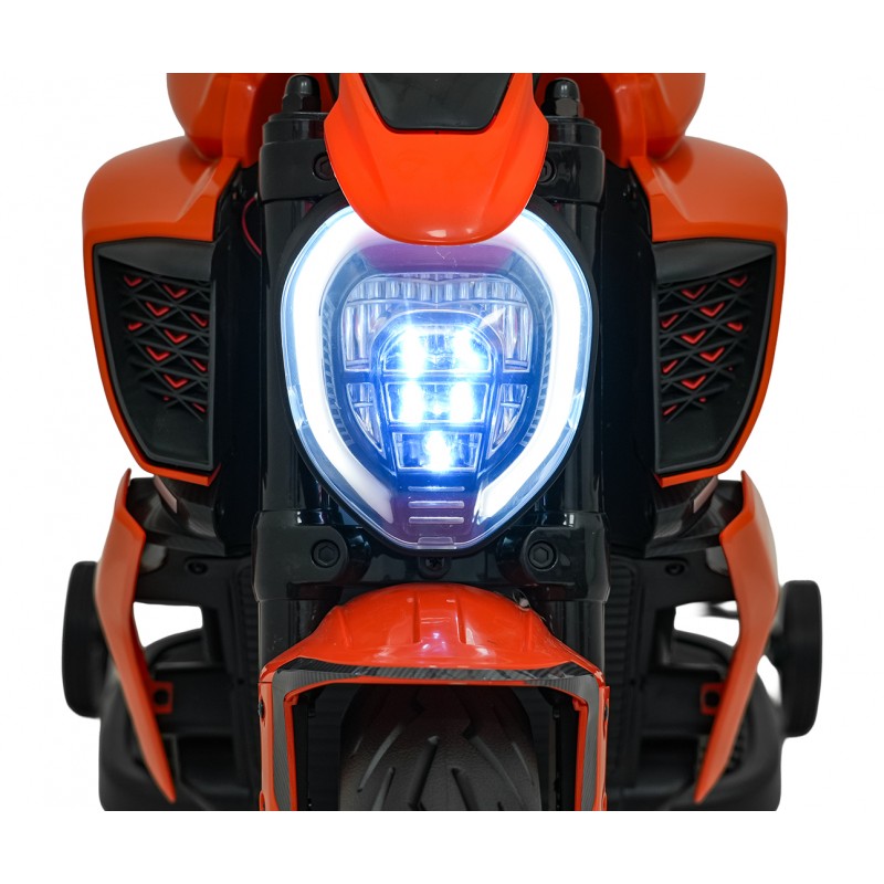 Moto Elettrica per Bambini Ducati Diavel x Bentley con Rotelle Arancione