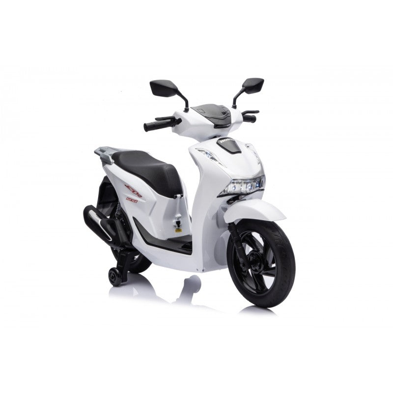 Scooter Elettrico per Bambini Honda SH125i con Rotelle Bianco