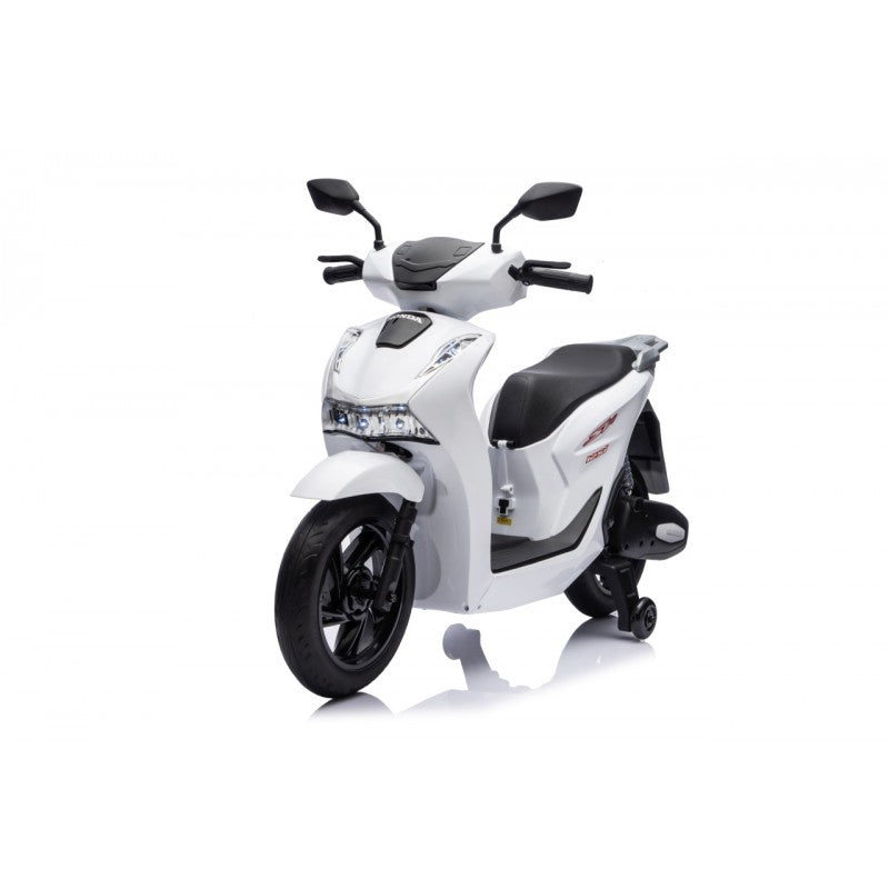 Scooter Elettrico per Bambini Honda SH125i con Rotelle Bianco