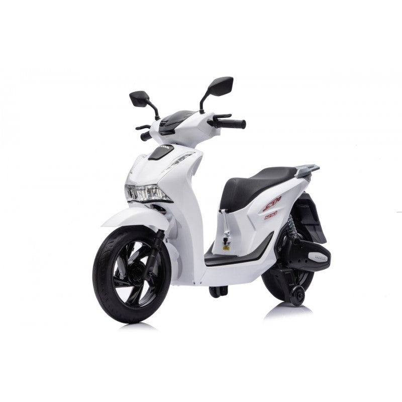 Scooter Elettrico per Bambini Honda SH125i con Rotelle Bianco